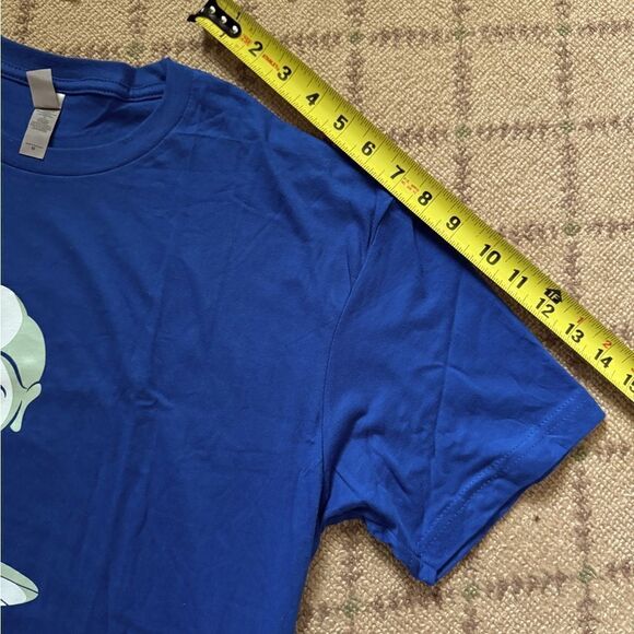 Next Level Tiny Buddha short sleeve T-shirt Be  Here Now design and text NWOT M - Picture 4 of 8